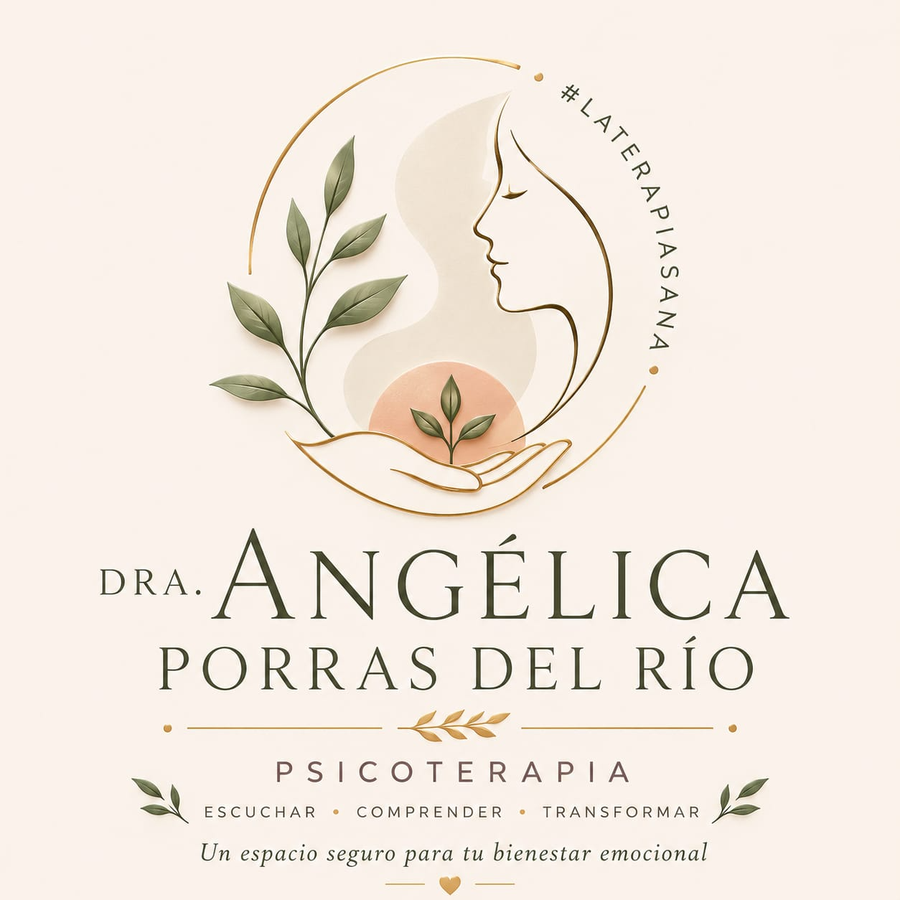 Logotipo de Dra. Angélica Porras del Río Psicoterapia #laterapiasana